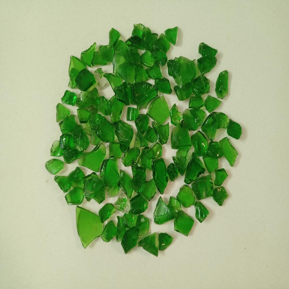 Yellow Crushed Glass Chips for Terrazzo Tiles and Epoxy Flooring
