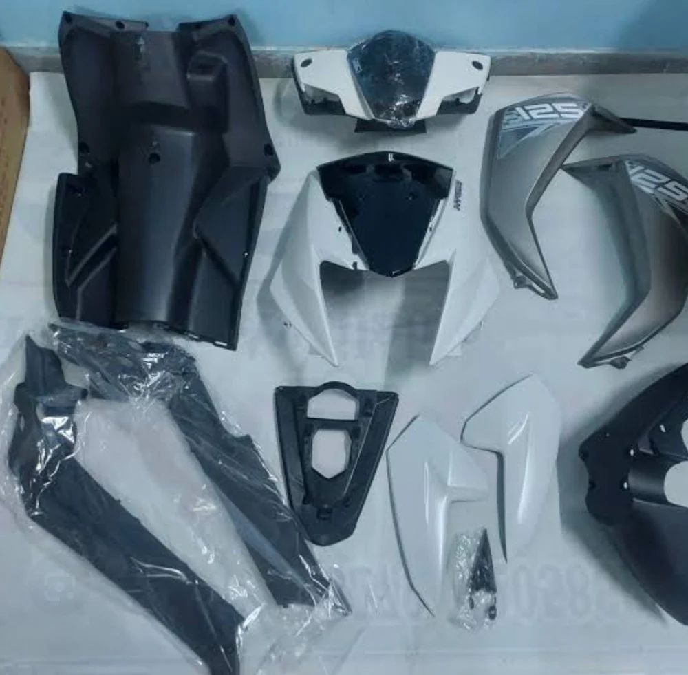 White Tvs Ntorq Front Body Kit 