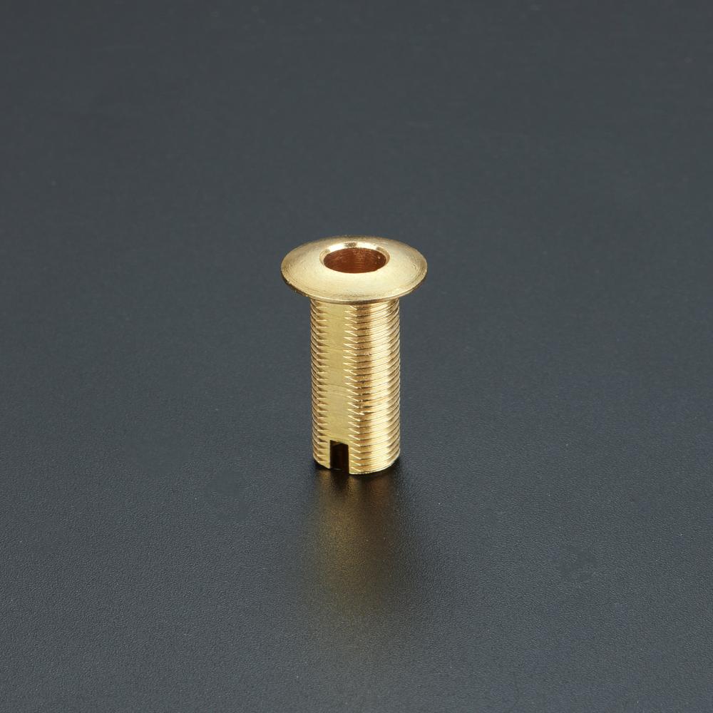 Dunlop Clamp-in Valve - Brass, 35x15x15mm, Polished Gold | Threaded, Corrosion Resistant, Clamp Nut Secure Fit