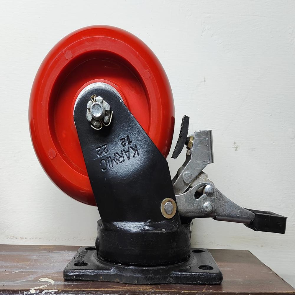 Heavy Duty Shocker Absorber pu metal hub Castor wheel