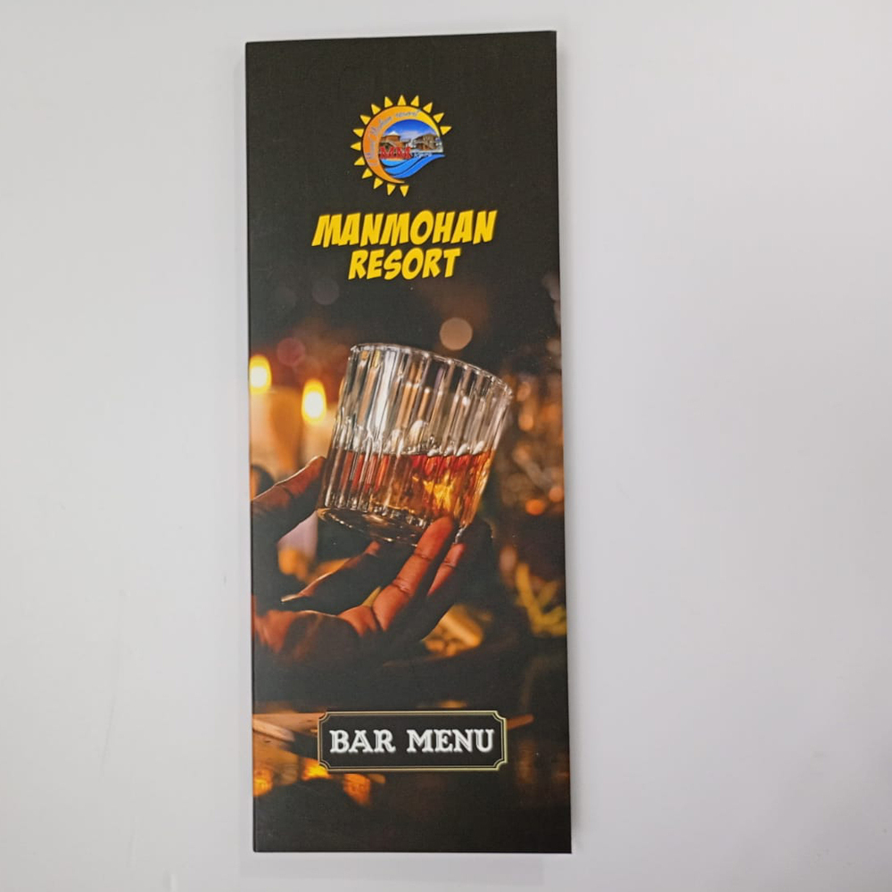 Manmohan Resort Bar Menu Card