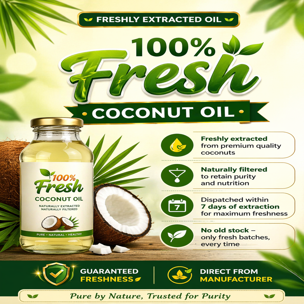 Natural Coconut Oil - 1/2 Ltr