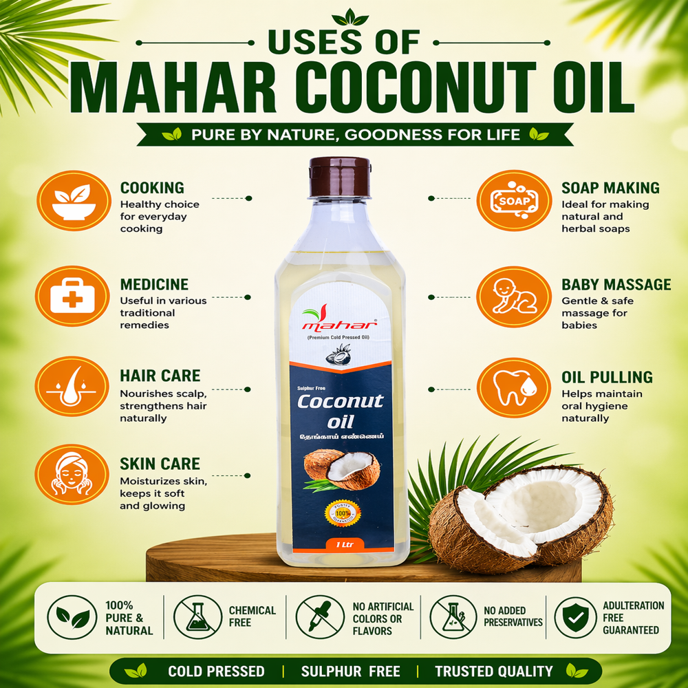 Natural Coconut Oil - 1/2 Ltr
