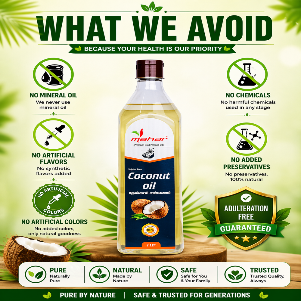 Natural Coconut Oil - 1/2 Ltr