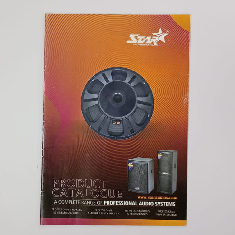 Complete Product Catalogue - Glossy A4, Staple Bound, Matte-Laminated Tear-Resistant Cover | Star Professional Audio Reference & Marketing Material
