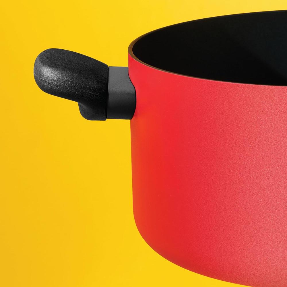 Meyer Bahaus Nonstick Casserole with Lid, Biryani Pot | Biryani Handi | Biryani Rice | Cooking Casserole | Biryani Pot Nonstick Big Size | Non Stick Biryani Pot 2.8 Litre, 20cm, Red 13383
