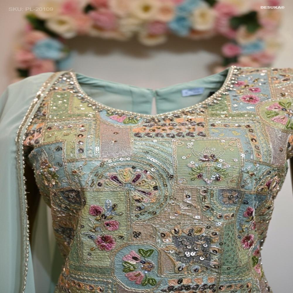 PL-20109_Georgette Straight-Cut Palazzo Suit