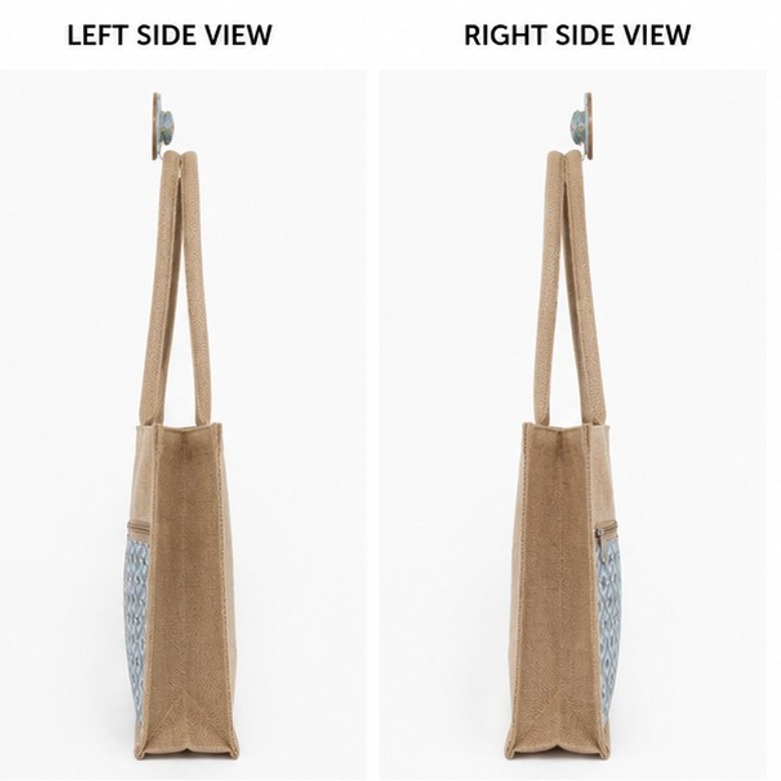 Jute Zip Cotton Carry Bag