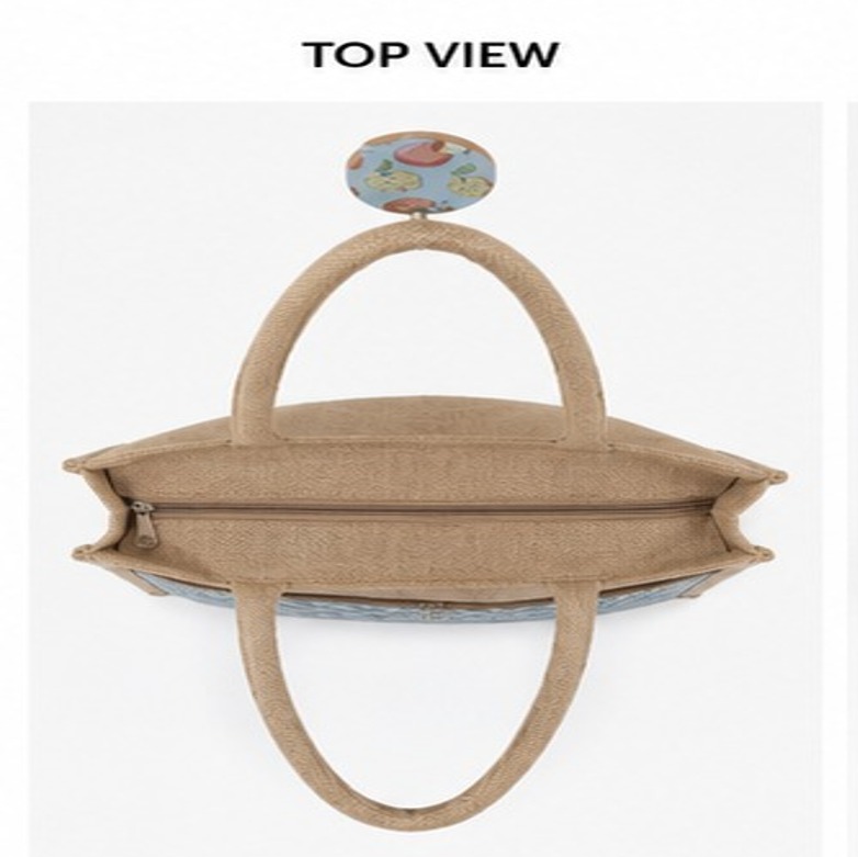 Jute Zip Cotton Carry Bag
