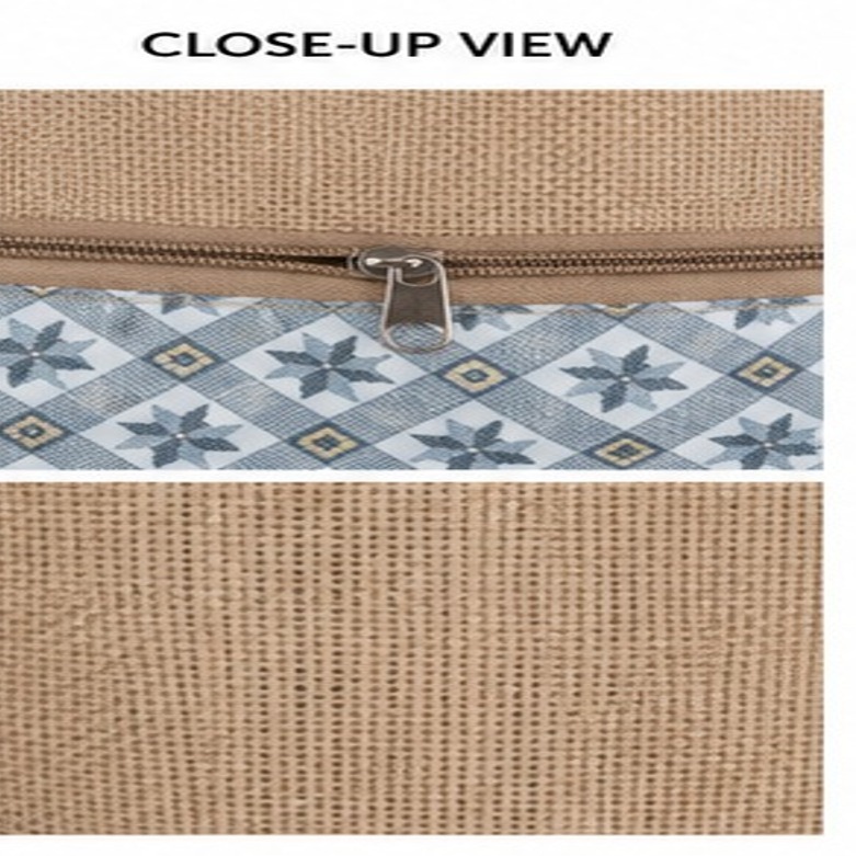 Jute Zip Cotton Carry Bag