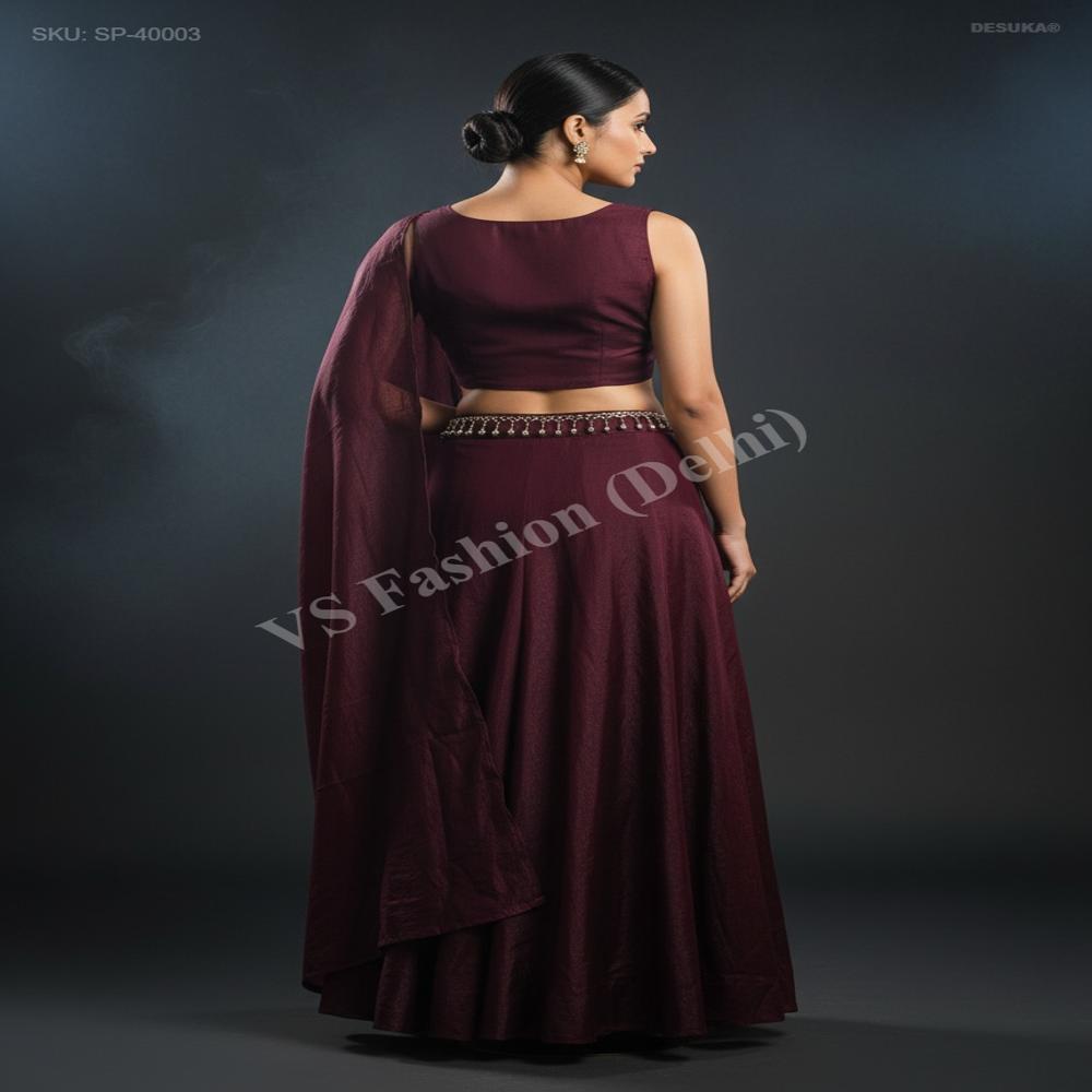 SP-40003 Silk Pre-Draped Saree