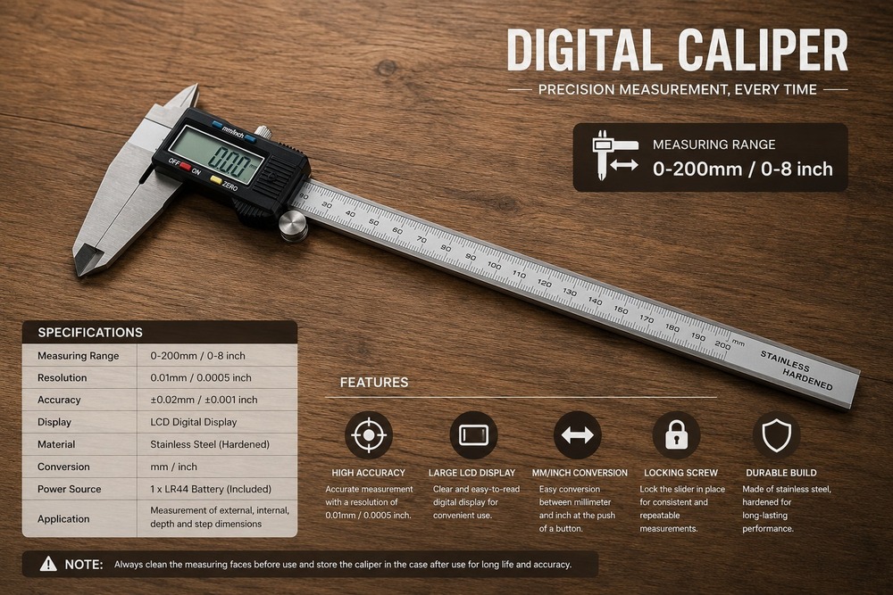 200 MM SS Digital Caliper