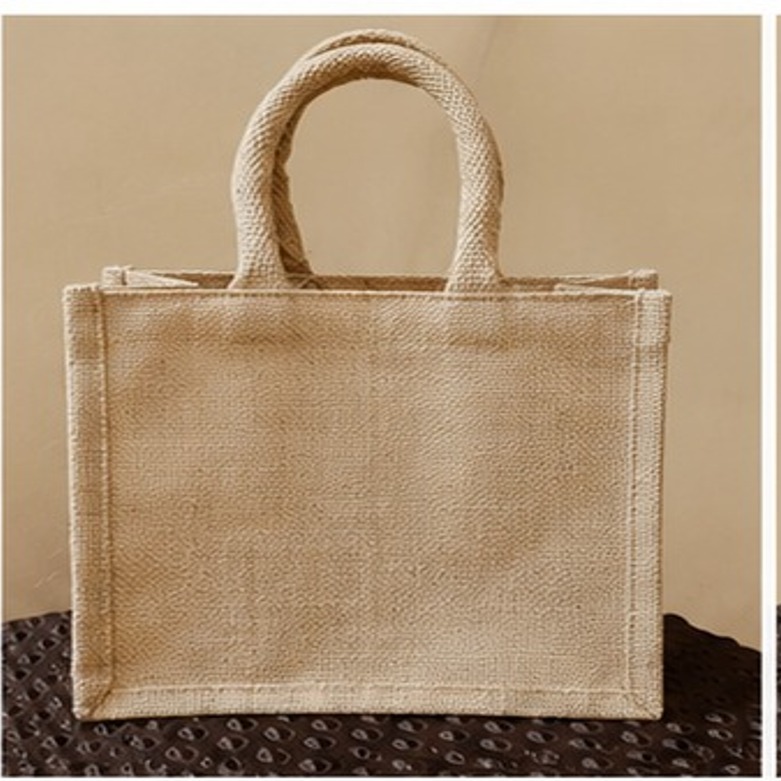 Jute Transparent White Large Gift Bag