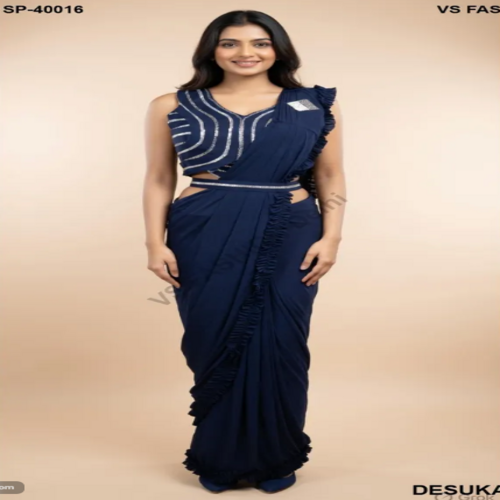 Ready to Wear Ruffle Saree