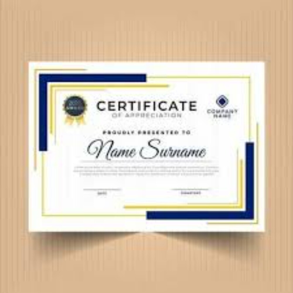 Certificate Design & Print Service