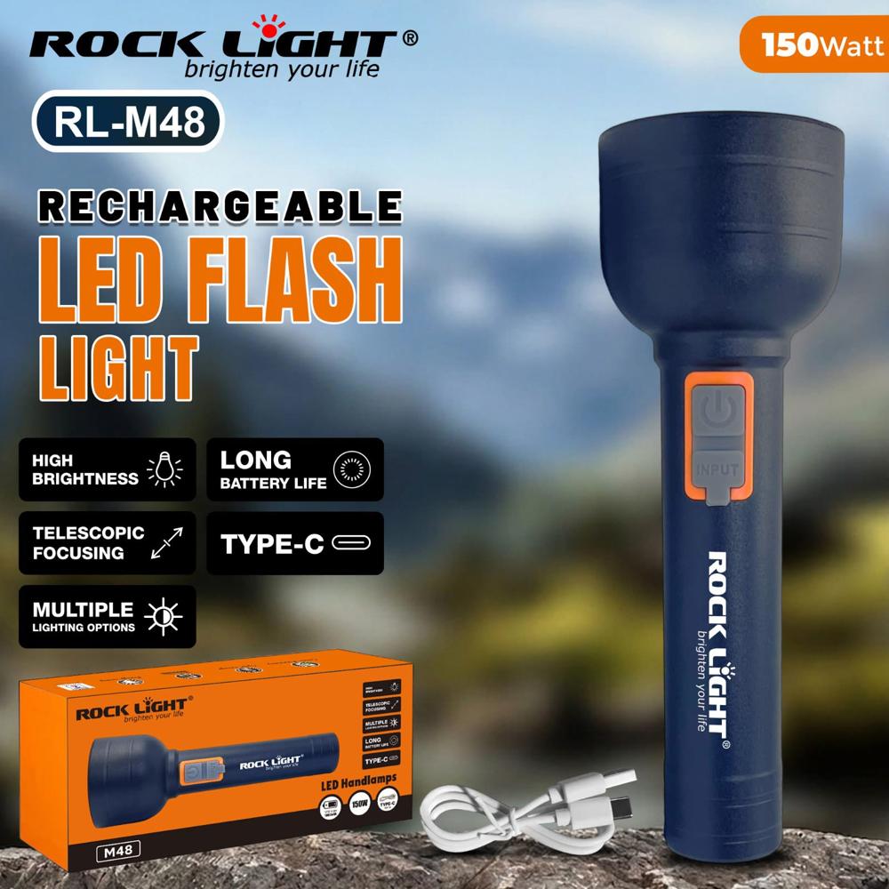 Rock Light Rl-M48 Metal Torch - Charging Time: 4 Hours