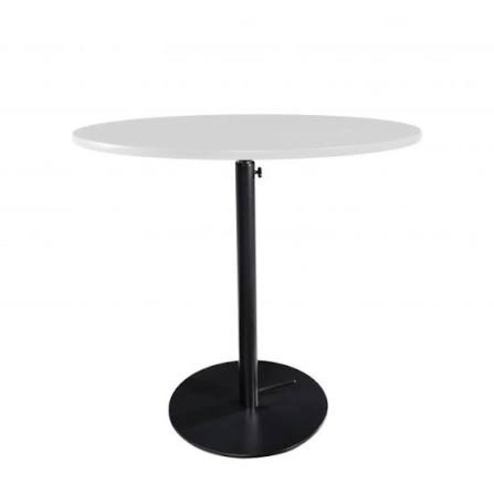 White Black Cafe Table - Color: White-black