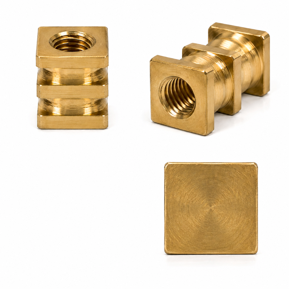 Anti-Rotational Brass Square Inserts