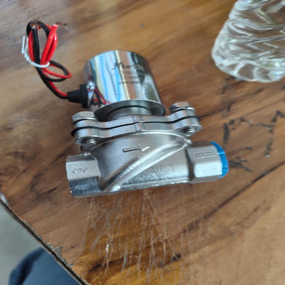 2 Way Solenoid Valve - Brass 1/2 Inch, Female Threaded, 220 V AC, IP65 Plastic Coil Enclosure, Normally Closed