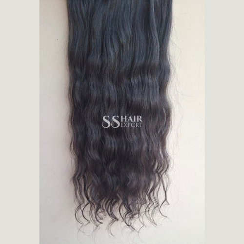 wavy clip In Hair Extensions Remy Human Hair One Piece Set 30in | 100gm