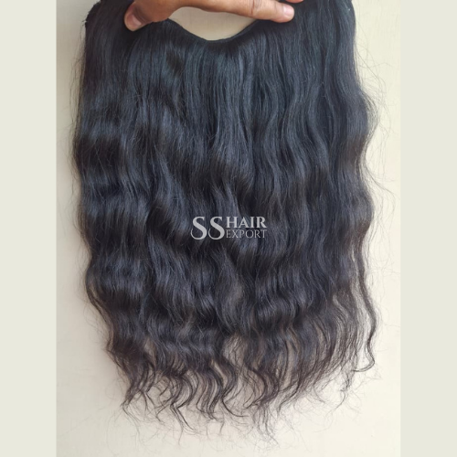 Single Piece Clip Hair Extensions Straight Real Human Hair 18inch for short hair