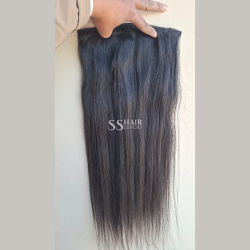 Single Piece Clip In Hair Extensions for wedding 22inch Natural Human Hair