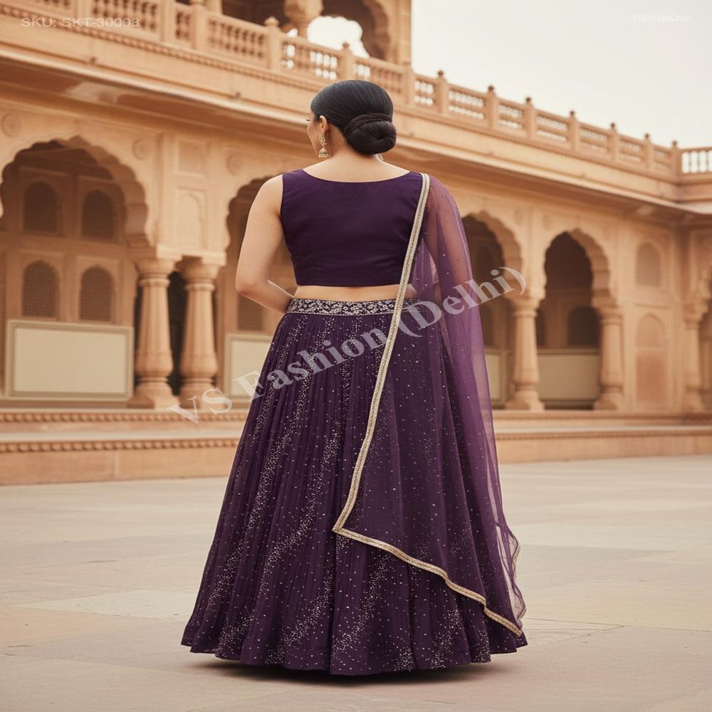SKT-30008 Georgette Jacket Skirt Set