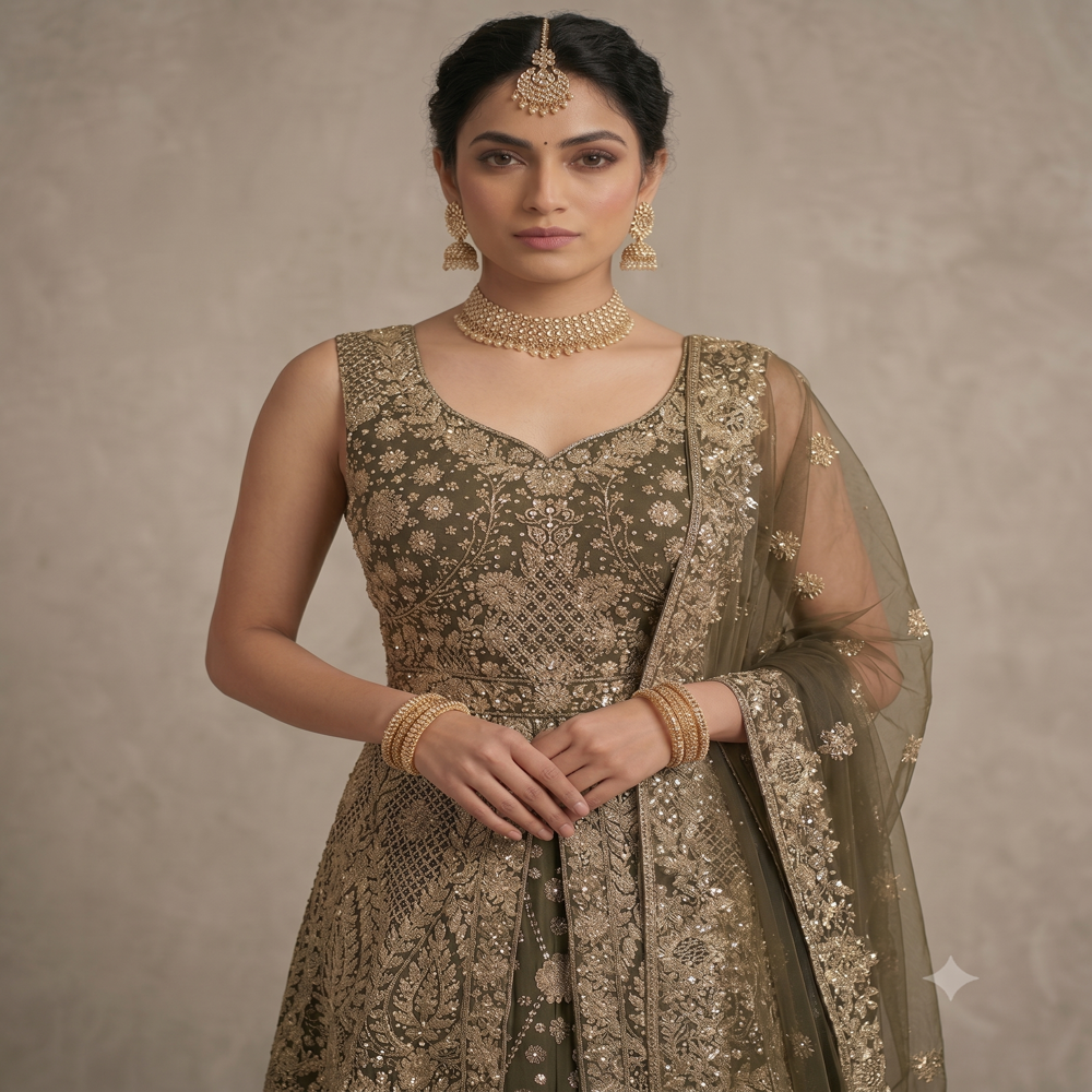 Front cut indo western dress