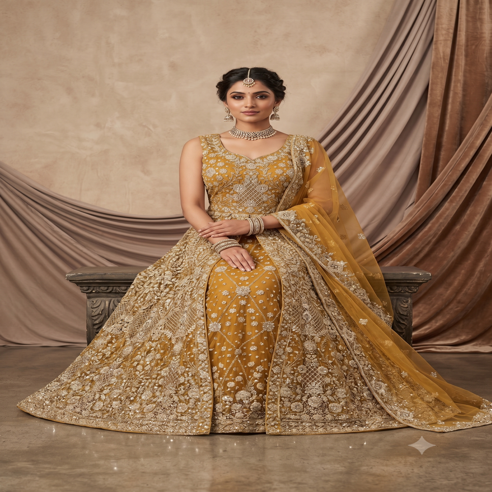 Front cut indo western dress