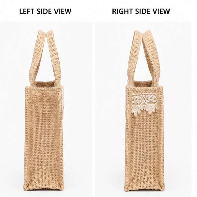 Jute Transparent Brown Small Gift Bag