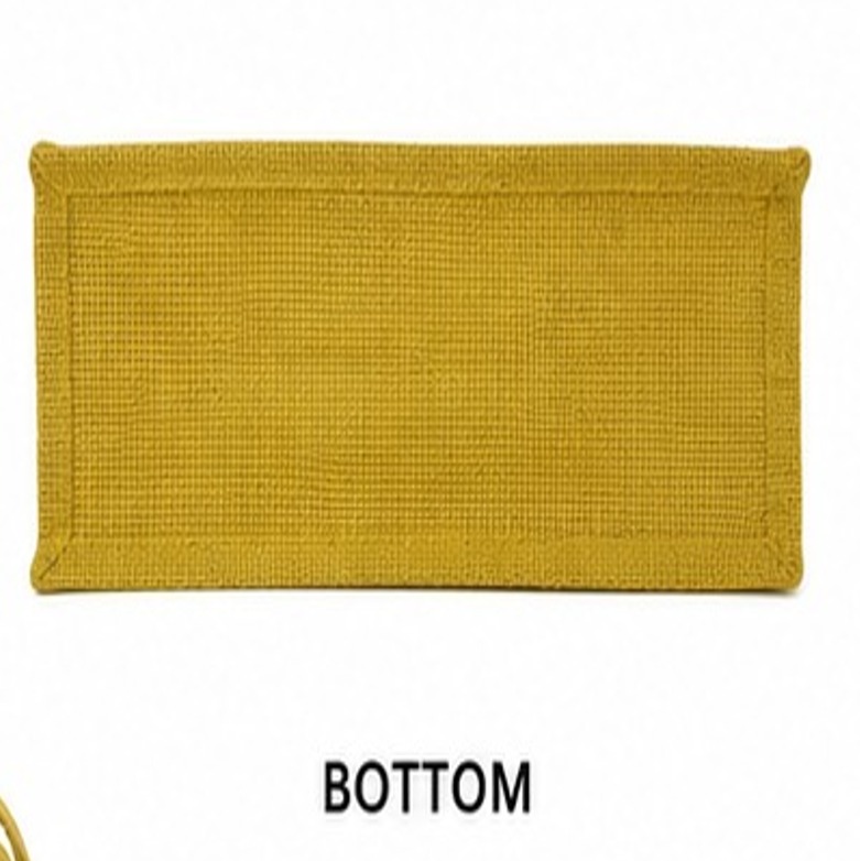 Jute Transparent Yellow Medium Gift Bag