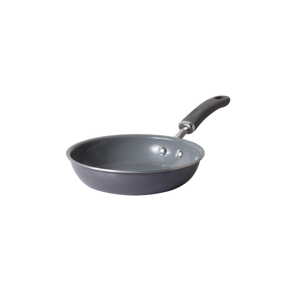 Meyer Anzen Healthy Ceramic Coated Aluminium Frypan | Frying pan Induction Base | Ceramic Pan | Omlette Pan | Ceramic Coated Frying Pan | Ceramic Fry Pan for Cooking, 20cm/1.16L, Grey 11808