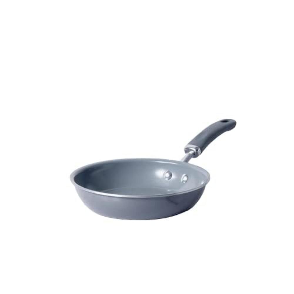 Meyer Anzen Healthy Ceramic Coated Aluminium Frypan | Frying pan Induction Base | Ceramic Pan | Omlette Pan | Ceramic Coated Frying Pan | Ceramic Fry Pan for Cooking, 24cm/2.1L, Grey 11809