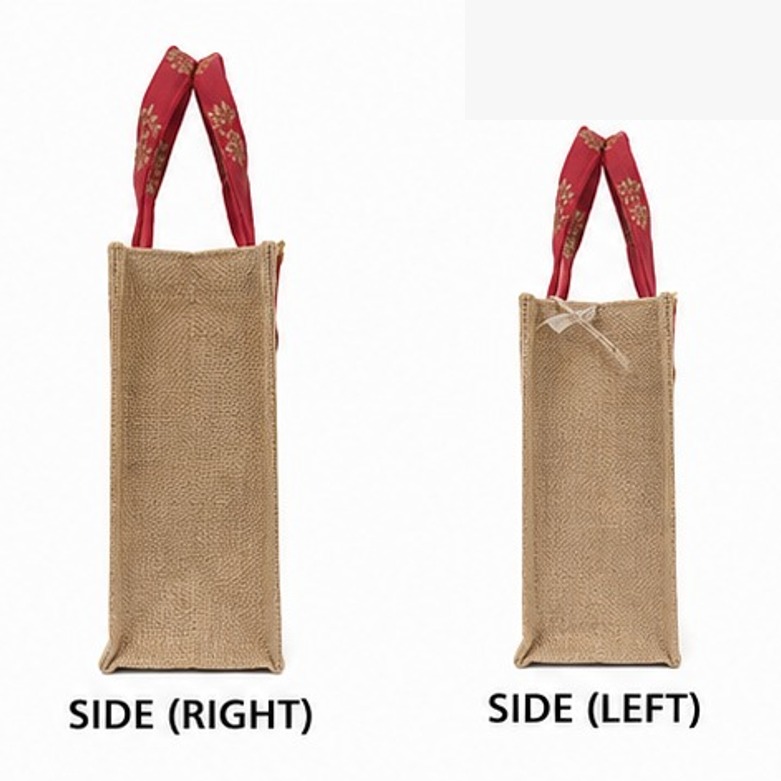Jute Custom Flower Printed Bag