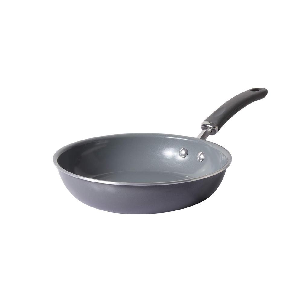 Meyer Anzen Healthy Ceramic Coated Aluminium Frypan | Frying pan Induction Base | Ceramic Pan | Omlette Pan | Ceramic Coated Frying Pan | Ceramic Fry Pan for Cooking, 26cm/2.6L, Grey 11459