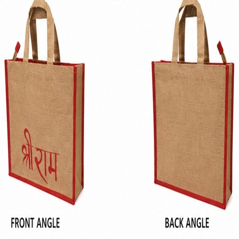 Jute Shree Ram Printed Bag
