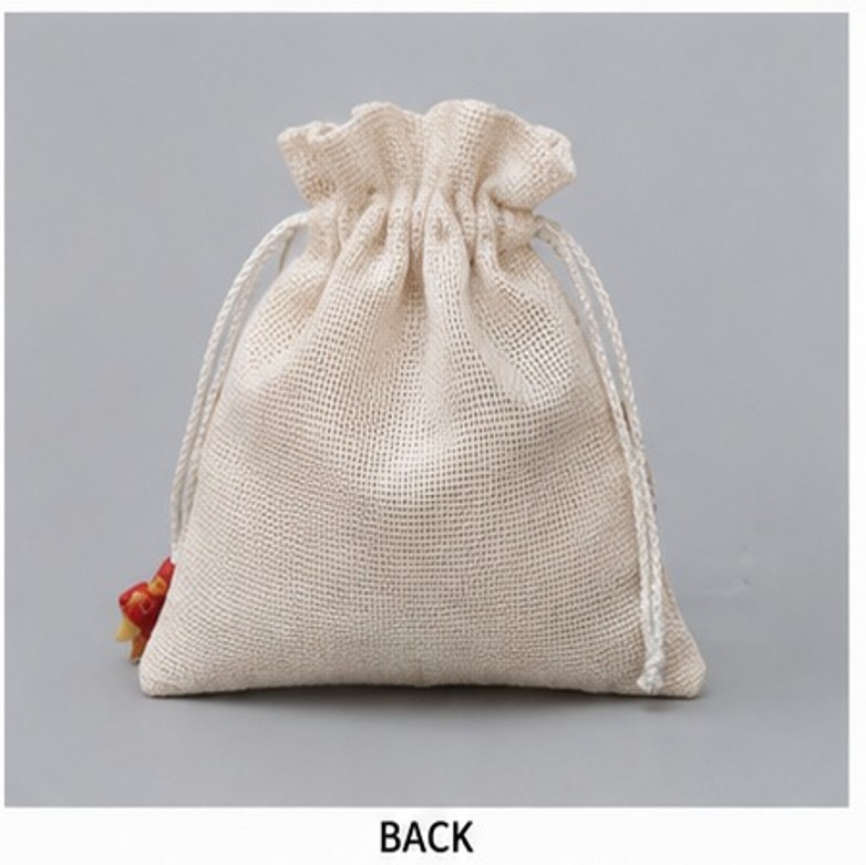 Jute White Potli Bag