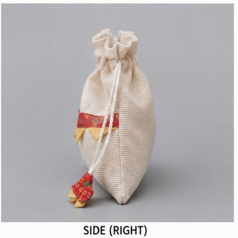Jute White Potli Bag
