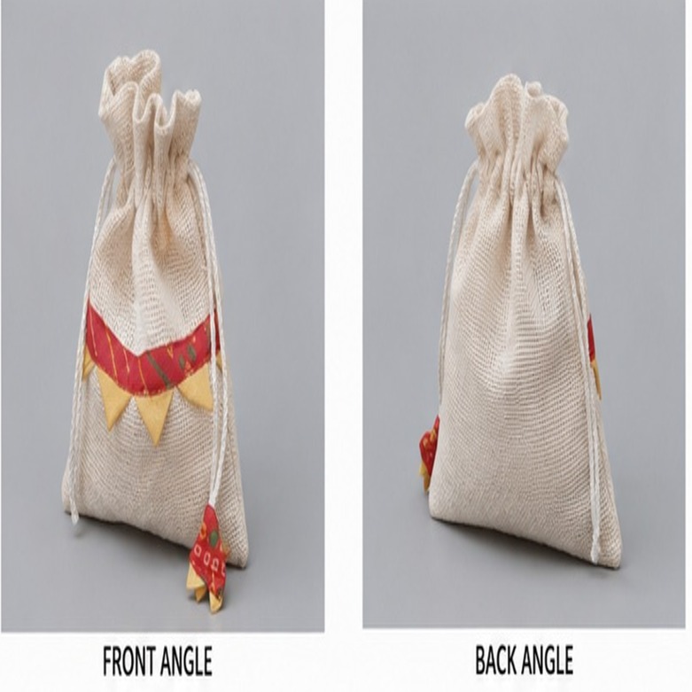 Jute White Potli Bag
