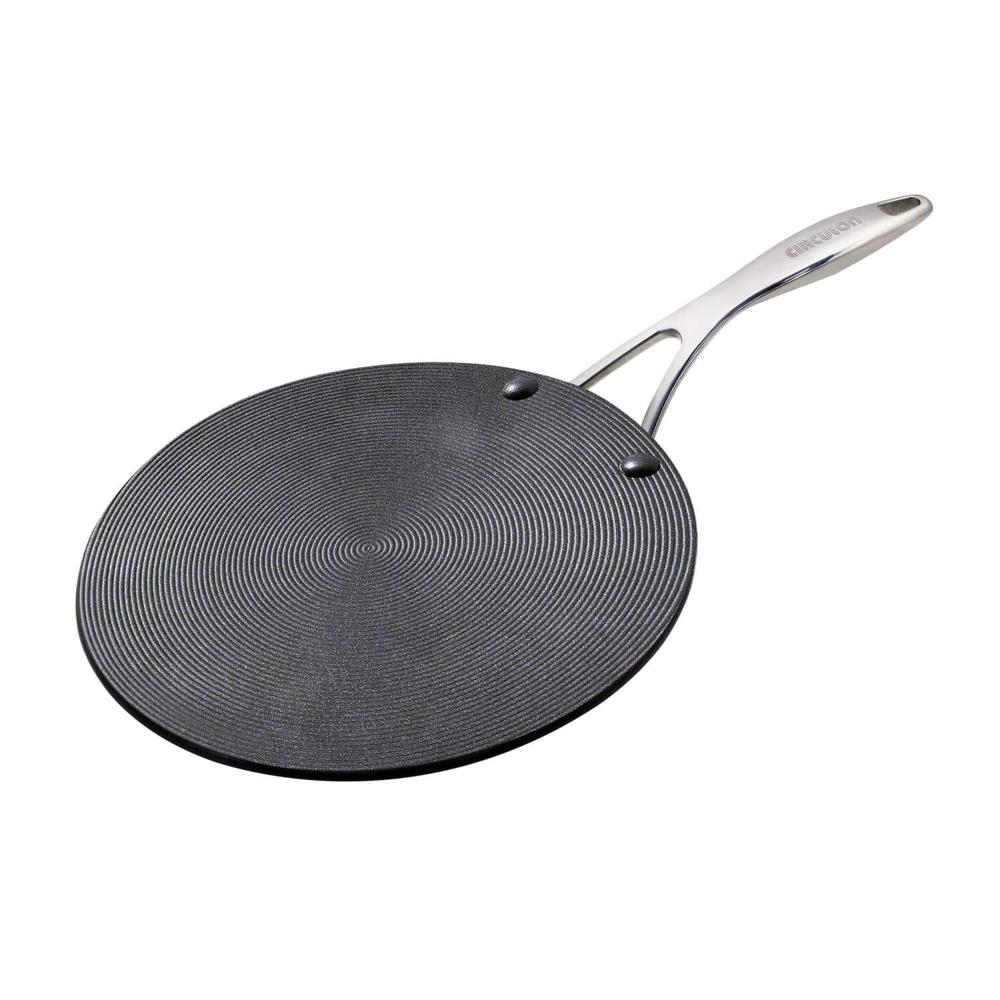 Meyer Hard Anodised Non Stick Aluminium Roti Tawa with Stainless Steel Handle | Chapati Tawa | Nonstick Dosa Tawa | Pan Big Size | Tawa, 26 cm, Black 83883
