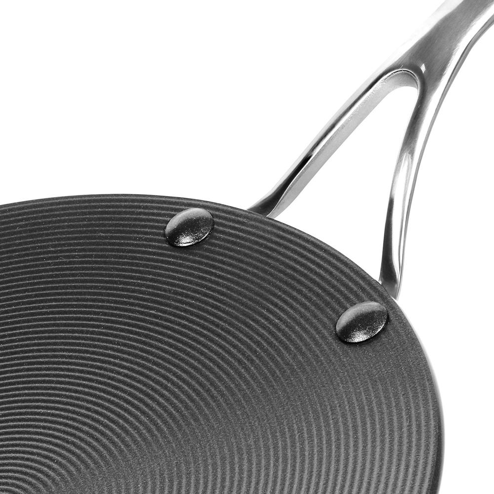 Meyer Hard Anodised Non Stick Aluminium Roti Tawa with Stainless Steel Handle | Chapati Tawa | Nonstick Dosa Tawa | Pan Big Size | Tawa, 26 cm, Black 83883