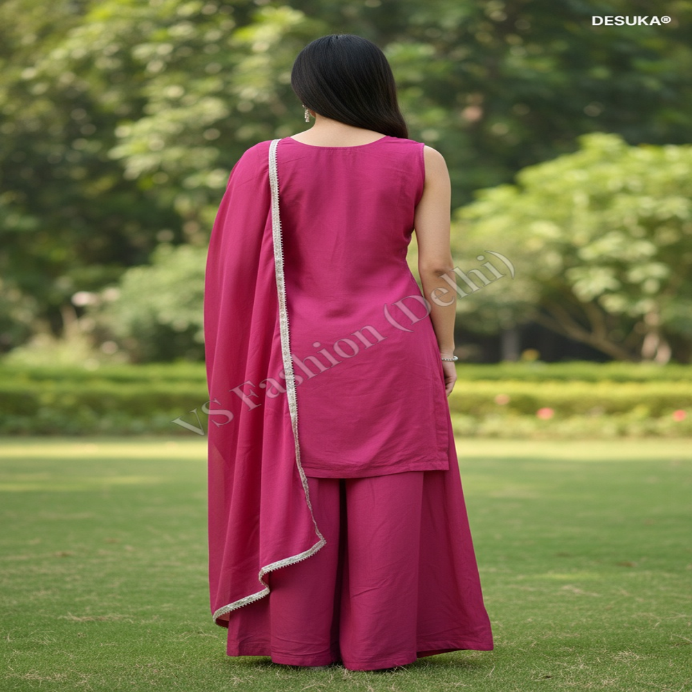 PL-20025_Georgette Palazzo Suit