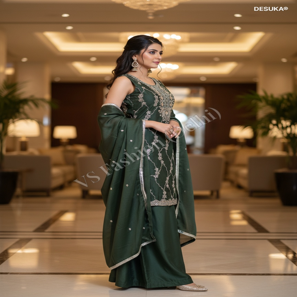PL-20025_Georgette Palazzo Suit