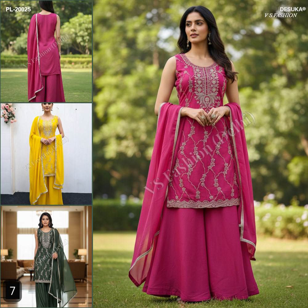 PL-20025_Georgette Palazzo Suit