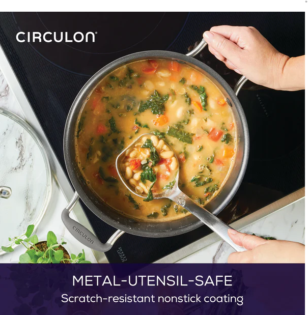 Meyer Circulon Scratch Defense A1 Series Nonstick Stockpot with Lid, 24 cm, 7.58 L 81834