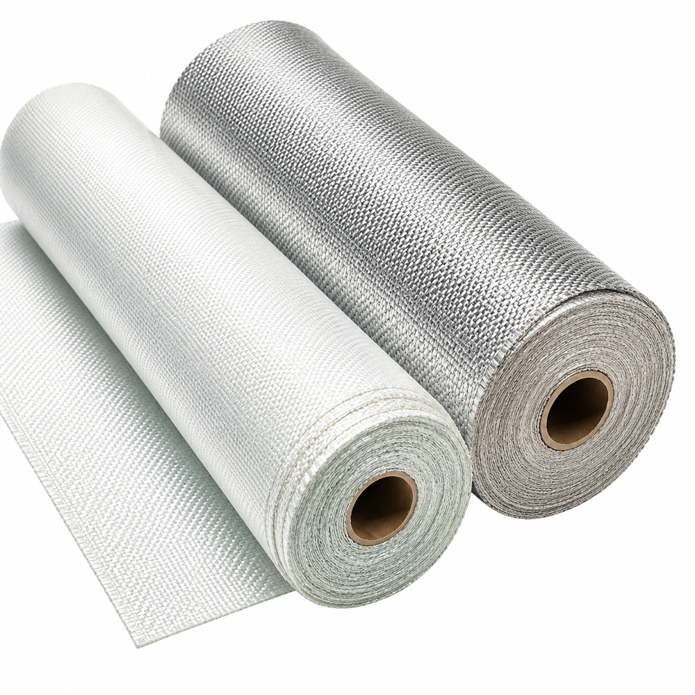 Fiber Glass Fabric - E-glass, 1000-1250mm Width, White/silver, Plain Or Twill Weave, Heat Resistant 550â°c, Flame Retardant