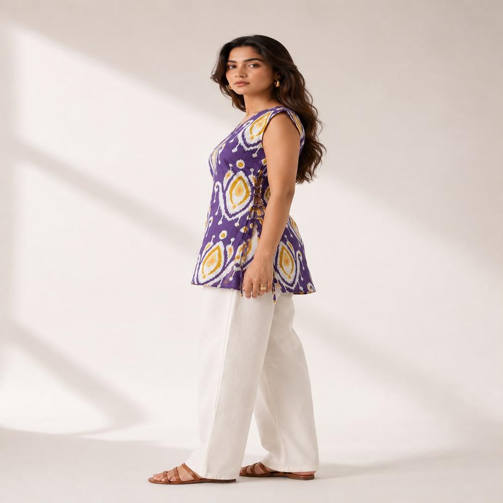 Royal Ikat Muse Top