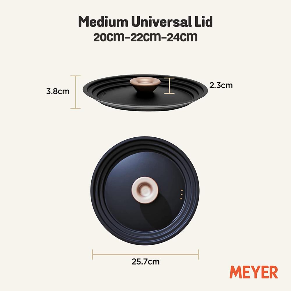 Meyer Accent Series Stainless Steel Universal Pots and Pan/Cookware Lid,  70619
