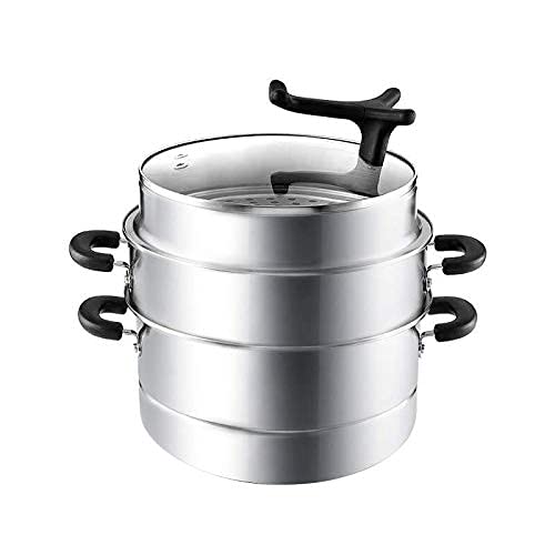 Meyer Stainless Steel 3 Level Multi Steamer for Vegetables Cooking | Idli Maker | Momo Steamer | Multi Cooker Rice Steamer with Induction Base, 28cm/8.5L, Silver 70050