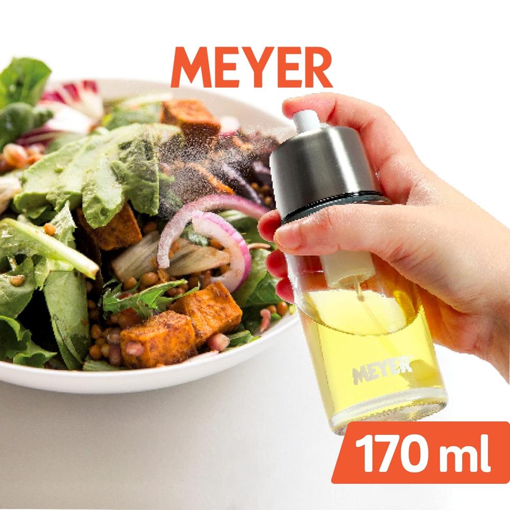 Meyer Plastic Kitchen Hacks Oil Sprayer, 170ml, Silver 47979
